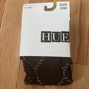 Hue Tights Womens Small Black Patterned Stretchy Minimalist Capsule Wardrobe NWT